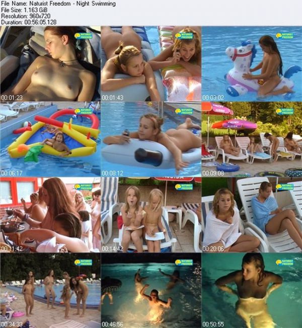 Naked night rest in the company of nudists girls video