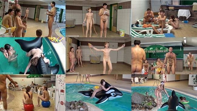 Purenudism video - Nudists indoor dolphin ride