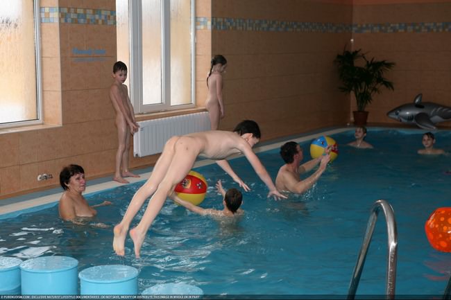 February photos of nudists in the gym and pool